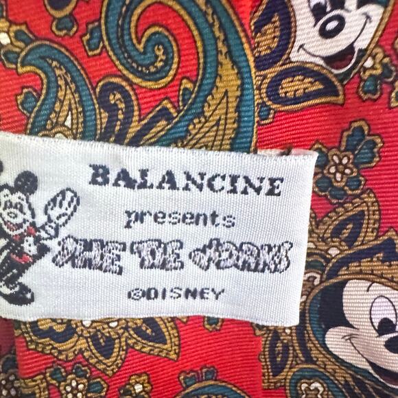 Balancine The Tie Works Disney Red Mickey Mouse Tie - Picture 2 of 4